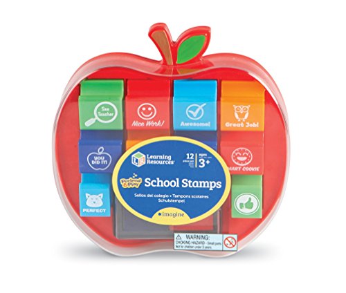 Book Cover Learning Resources School Stamps, Set of 10