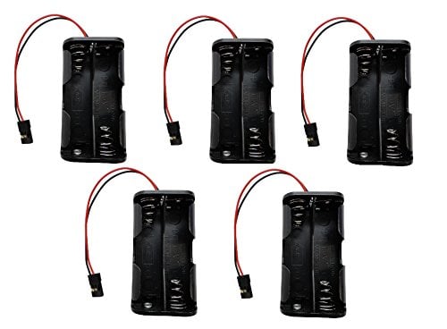 Book Cover Apex RC Products 4 Cell AA Battery Holder W/JR Style Connector Receiver Battery Pack - 5 Pack 2931