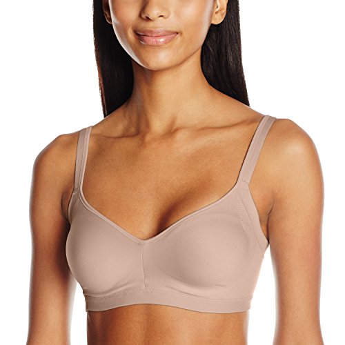 Book Cover Warner's Women's Easy Does It No Bulge Wire-Free Bra, Toasted Almond, L