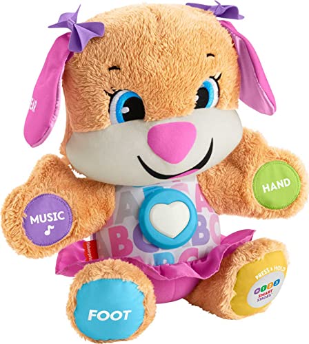 Book Cover Fisher-Price Laugh & Learn Smart Stages Sis, musical plush toy with lights and learning content for infants and toddlers