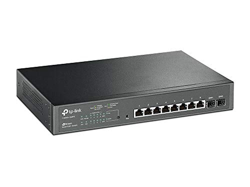 Book Cover TP-LINK T1500G-10MPS Jetstream 8-Port Gigabit PoE+ Smart Switch with 2 SFP Slots, Sufficient Power Supply of 116W, 802.3af/at, 30W per Port, VLAN, QoS, IGMP snooping, Link Aggregation, ACL