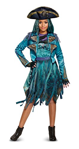 Book Cover Disguise Uma Deluxe Descendants 2 Costume, Teal, Small (4-6X)