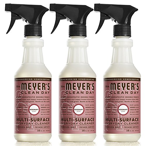 Book Cover Mrs. Meyer's Clean Day Multi-Surface Everyday Cleaner, Rosemary, 16 fl oz, 3 ct