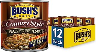 Book Cover Bush's Best Baked Beans, Country Style with Bacon and Brown Sugar, 8.3 OZ (Pack of 12)
