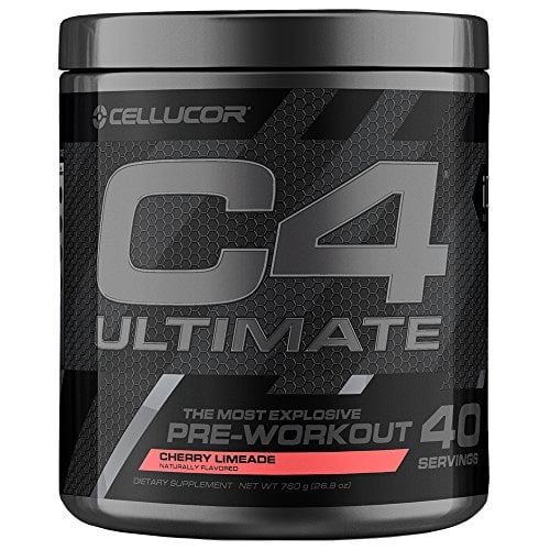 Book Cover Cellucor C4 Ultimate Pre Workout Powder with Beta Alanine, Creatine Nitrate, Nitric Oxide, Citrulline Malate, Energy Drink Mix, Cherry Limeade, 40 Servings