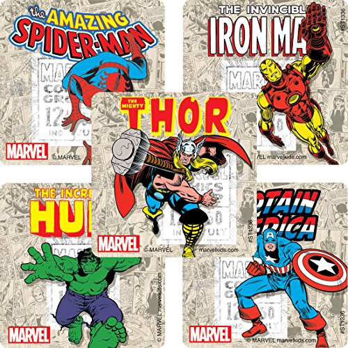 Book Cover Marvel Comics Stickers - Prizes 100 per Pack