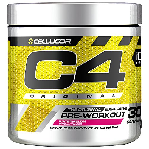 Book Cover Cellucor C4 Original Pre Workout Powder Energy Drink Supplement For Men & Women with Creatine, Caffeine, Nitric Oxide Booster, Citrulline & Beta Alanine, Watermelon, 30 Servings