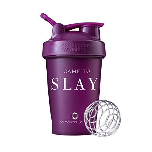 Book Cover I Came to Slay on BlenderBottle Brand Classic Shaker Cup, 20oz Capacity, Includes BlenderBall Whisk (Plum -20oz)