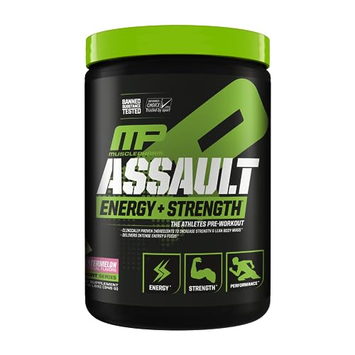 Book Cover MusclePharm Assault Sport, Watermelon - 30 Servings - Pre-Workout with Caffeine, Acetyl-L-Carnitine, Taurine, L-Glycine, Creatine Monohydrate, Beta-Alanine & Betaine Anhydrous
