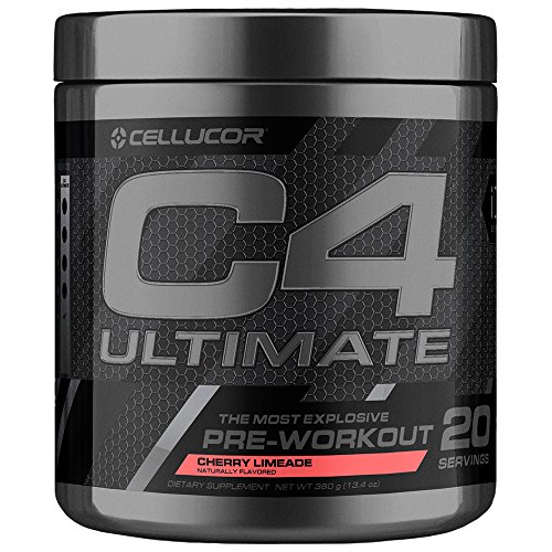 Book Cover Cellucor C4 Ultimate Pre Workout Powder with Beta Alanine, Creatine Nitrate, Nitric Oxide, Citrulline Malate, Energy Drink Mix, Cherry Limeade, 20 Servings