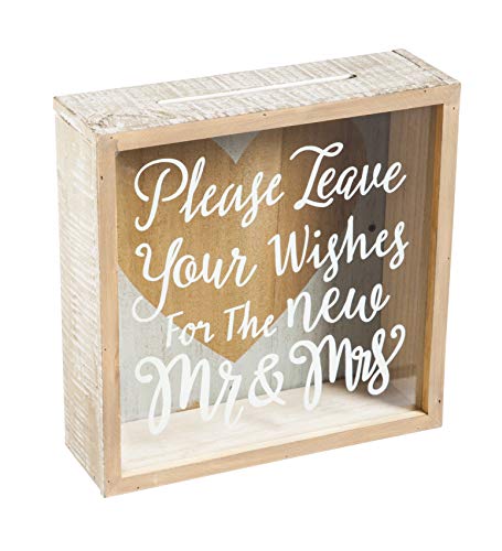 Book Cover Cypress Home Wedding Wooden Shadow Box (Please Leave Your Wishes for The New Mr&Mrs)
