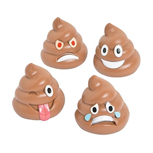 Book Cover Poop Emoji Characters (set of 12) Poop Emoji Party Supplies and Favors