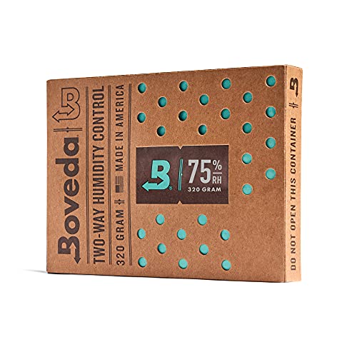 Book Cover Boveda 75% RH 2-Way Humidity Control â€“ Size 320 For Use Up to 100 Cigars - Restores & Maintains Humidity â€“ All In One Solution For Humidification- Patented Technology for Cigar Humidors - 1 Count