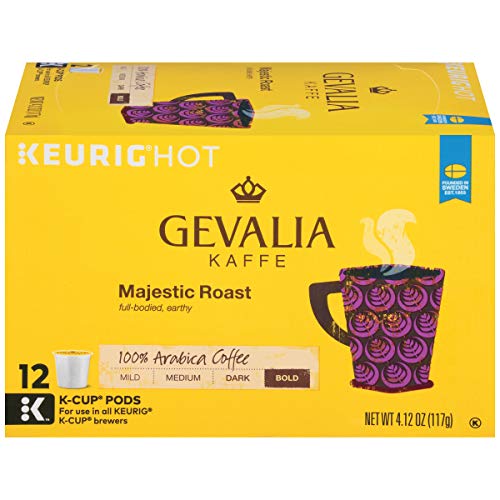Book Cover Gevalia Majestic Roast Keurig K Cup Coffee Pods (72 Count, 6 Boxes of 12)