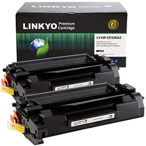 Book Cover LINKYO Replacement Toner Cartridges for HP 26A CF226A (Black, 2-Pack)