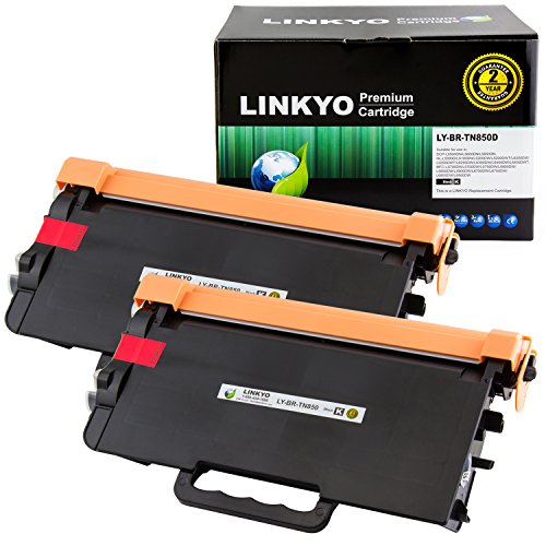 Book Cover LINKYO Compatible Toner Cartridge Replacement for Brother TN850 TN-850 TN820 (Black, High Yield, 2-Pack)