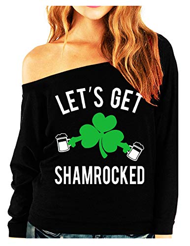 Book Cover NoBull Woman Apparel Let's Get Shamrocked St. Patrick's Day Slouchy Light Weight Shirt
