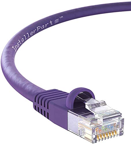 Book Cover InstallerParts (10 Pack) Ethernet Cable CAT5E Cable UTP Booted 2 FT - Blue - Professional Series - 1Gigabit/Sec Network/Internet Cable, 350MHZ