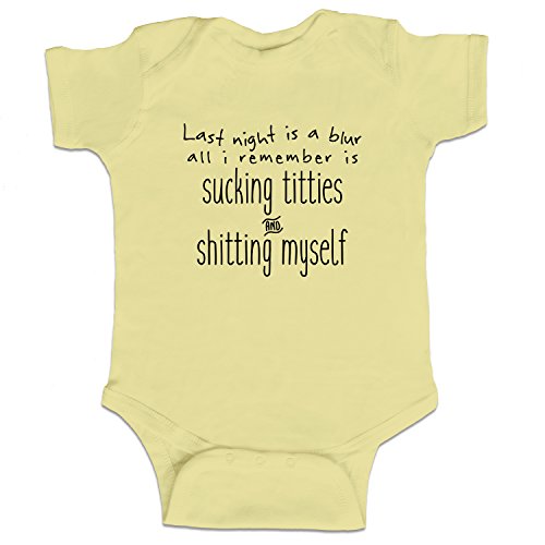 Book Cover Last Night is A Blur Funny Baby Boy Bodysuit Infant