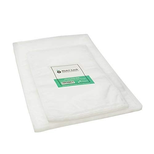 Book Cover Nutri-Lock Vacuum Sealer Bags. (100 Bags) 50 Gallon and 50 Quart Bags. Commercial Grade Food Sealer Bags for FoodSaver, Sous Vide