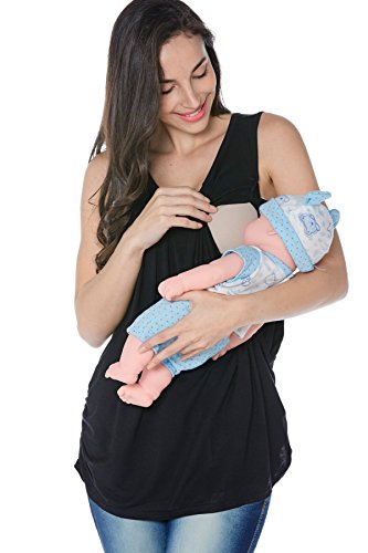 Book Cover Smallshow Women's Maternity Nursing Tank Top Sleeveless Comfy Breastfeeding Clothes