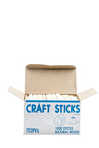 Book Cover Natural Wood Craft Sticks (Pack of 1,000)