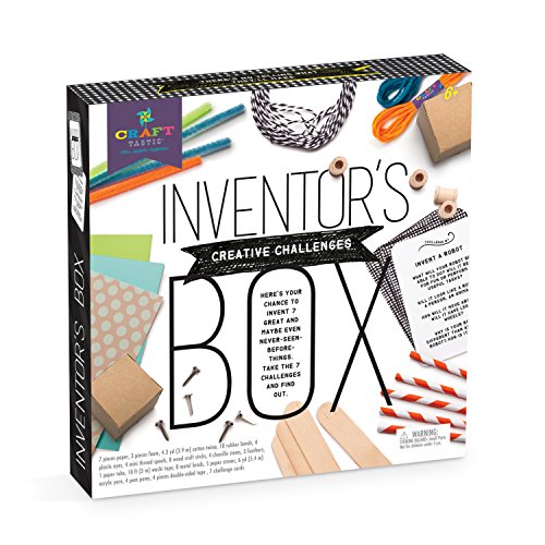 Book Cover Craft-tastic – Inventor's Box – Arts and Crafts STEAM Kit Includes 7 Creative STEM Challenges, 96 months to 144 months