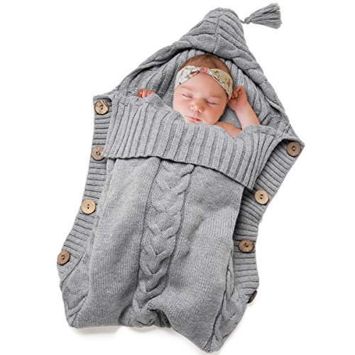 Book Cover Newborn Baby Swaddle Blanket-Truedays Large Swaddle Best Soft for Boys or Girls (Grey)