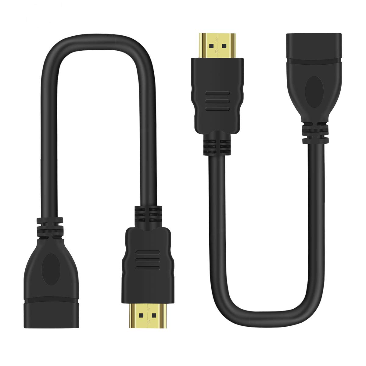 Book Cover LANMU HDMI Extender, HDMI Extension Cable Male to Female 18Gbps High Speed 4K Extender Cord Adapter Compatible with Roku/Fire TV Stick,Chromecast, PS4/PS5,Nintendo Switch (1FT, 2Pack)
