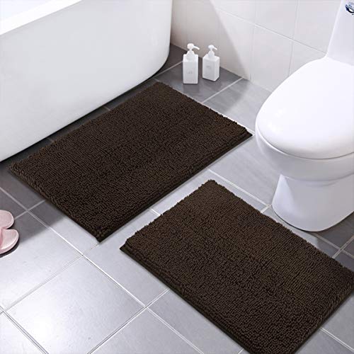 Book Cover MAYSHINE 24x39 Inches Non-Slip Bathroom Rug Shag Shower Mat Machine-Washable Bath Mats with Water Absorbent Soft Microfibers of - Turquoise