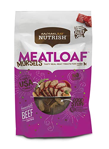 Book Cover Rachael Ray Nutrish Meatloaf Morsels Dog Treats, Homestyle Beef Recipe, 12 oz, 1 Count