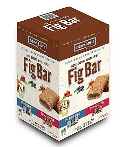 Book Cover Nature's Bakery Stone Ground Whole Wheat Fig Bars 12 Raspberry 12 Blueberry 48 Oz