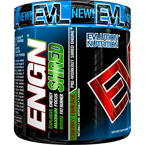 Book Cover Evlution Nutrition ENGN Shred Pre Workout Thermogenic Fat Burner Powder, Energy, Weight Loss, 30 Servings (Cherry Limeade)