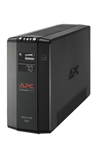 Book Cover APC UPS Battery Backup & Surge Protector with AVR, 850VA, APC Back-UPS Pro (BX850M)