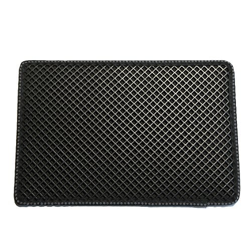 Book Cover Pet Champion PTCTHOLEM 2-Layer Sifting Easy Clean Waffle Pattern Litter Mat, Black, Large