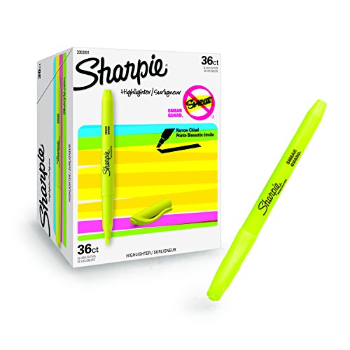 Book Cover SHARPIE Pocket Highlighters, Chisel Tip, Fluorescent Yellow, 36 Count