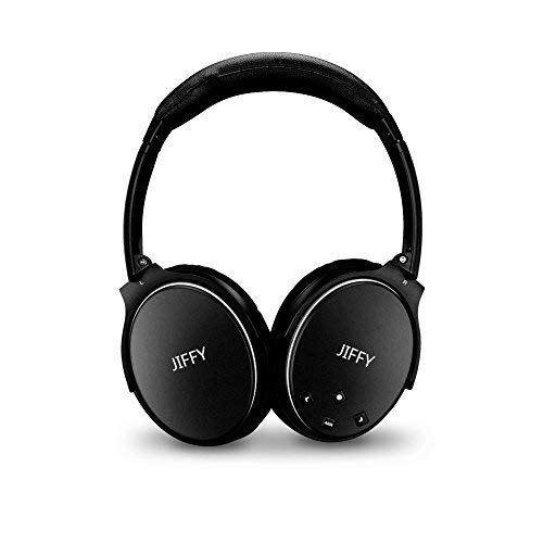 Book Cover J200 Active Noise Cancelling Wireless Bluetooth Over-ear Stereo Headphones with Mic for all 3.5mm & Bluetooth device - Black