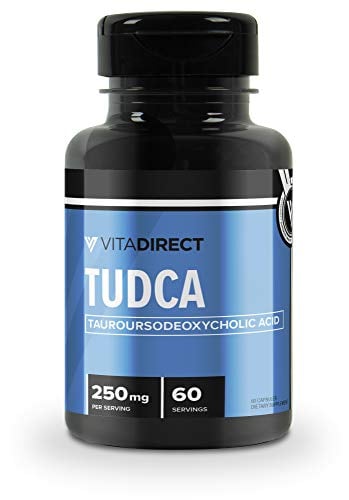 Book Cover VitaDirect Premium TUDCA (Tauroursodeoxycholic Acid) 250mg, 60 Gelatin Capsules