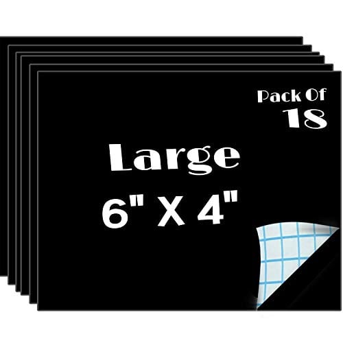 Book Cover Extra Thick Large Chalkboard Labels For Big Bins Boxes Jars Containers 4x6 inch Erasable Reusable Rectangle Black Board Label Waterproof Adhesive Stickers Decal Organize Craft Gift (Pack of 18)