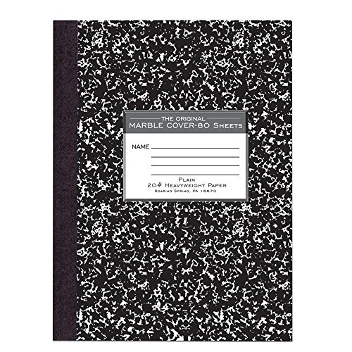 Book Cover Roaring Spring Unruled Hard Cover Composition Book, 4 Pack, 9.75