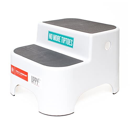 Book Cover Prince Lionheart Prince Lionheart Dual Height UPPY2 Step Stool-Grey, 13x9x10.75 Inch (Pack of 1)