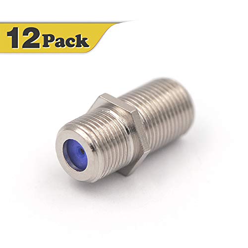 Book Cover VCE 12-Pack F Type RG6 Coax Cable Female to Female Connector,Cable Extension 3GHz Adapter Connects Two Coaxial Video Cables