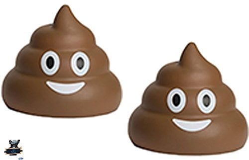 Book Cover 2 Poop Emojis Stress Balls - Nothing a little poo can't make better - One stress ball for each hand