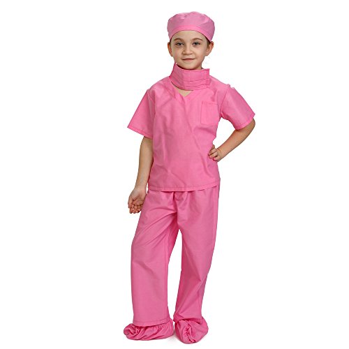 Book Cover Dress Up America 874P-S Children Kids Doctor Scrub's Pretend Play Outfit, 4-6 Years (Waist: 71-76, Height: 99-114 cm)