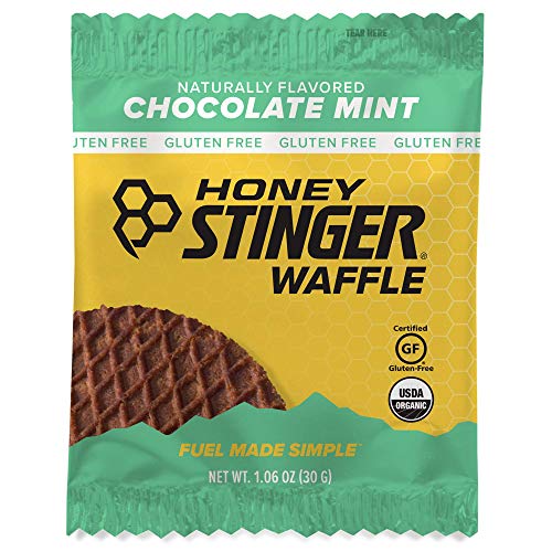 Book Cover Honey Stinger Organic Gluten Free Waffle, Chocolate Mint, Sports Nutrition, 1.06 Ounce (16 Count)