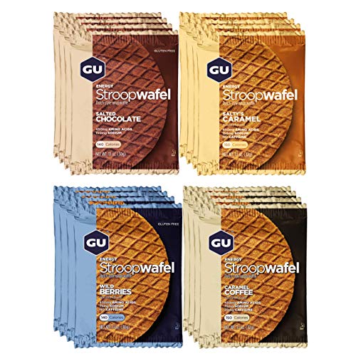 Book Cover GU Energy Stroopwafel Sports Nutrition Waffle, 16-Count, Assorted Flavors