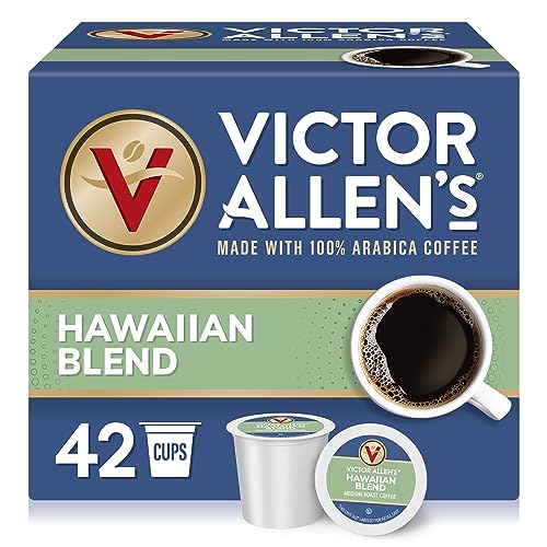 Book Cover Victor Allen's Coffee Kona Blend, Medium Roast, 42 Count, Single Serve Coffee Pods for Keurig K-Cup Brewers