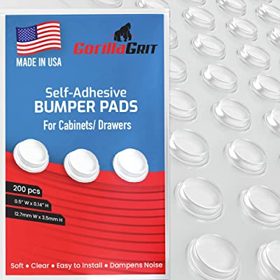 Book Cover Pack of 100 Cabinet Door Bumpers - Made in USA - 1/2