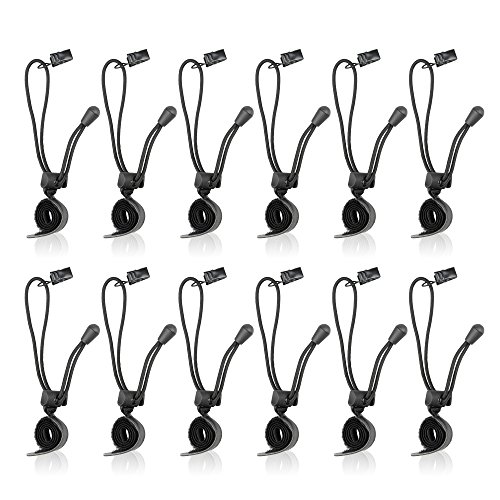 Book Cover Slow Dolphin Backdrop Background Muslin String Clips Holder Multifunctional for Photo Video Photography Studio 12 Pack, Black