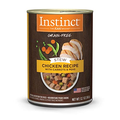 Book Cover Instinct Grain Free Stews Chicken Recipe with Carrots & Peas Natural Wet Canned Dog Food by Nature's Variety, 12.7 oz. Cans (Case of 6)